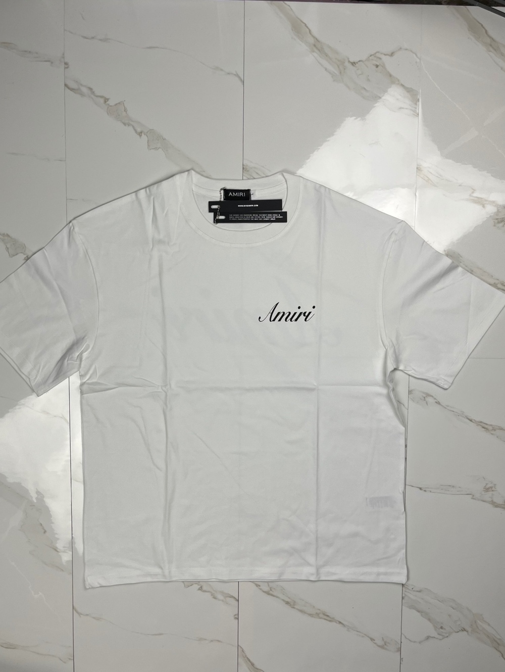 Amiri White Logo Print T-Shirt